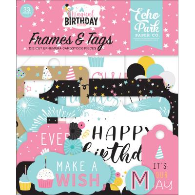 Echo Park Magical Birthday Girl Die Cuts - Frames & Tags